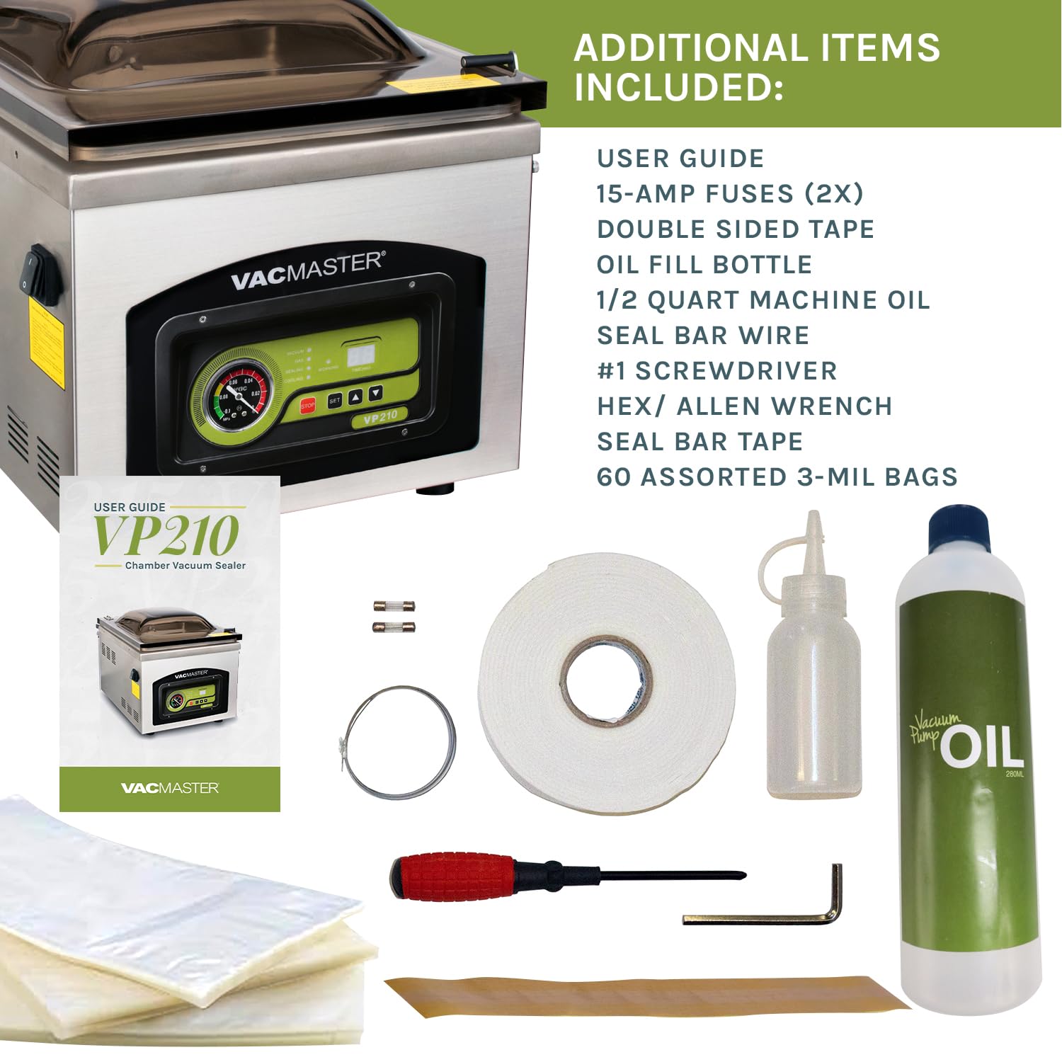 VacMaster VP210 Maintenance-Free Chamber Vacuum Sealer with 10.25” seal bar
