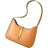 VAYOQON Small Black Purse for Women, Shoulder Bag PU Leather Handbag, Trendy Crescent Clutch with Zipper