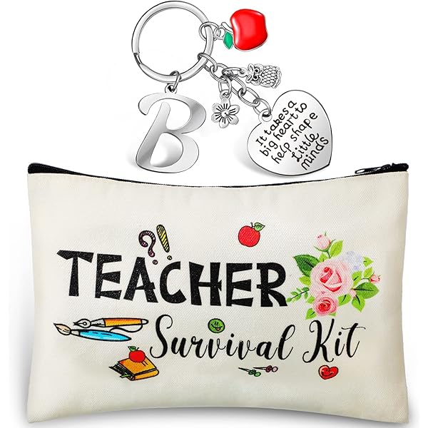 Bolsas De Tela Para Profesores Regalos Para Maestros Kit De Regalo Para Profesor - Incluye Bolsa, Llavero Y Tarjeta Regalos Para Profesores Bolso Profesora