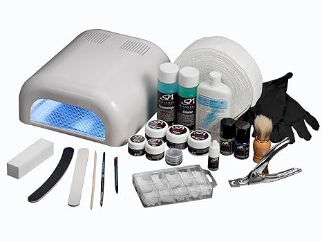 Gel Nägel Starter-Set mit UV-Lampe, Profi Nagelset mit Nagel-Gel für Anfänger C1