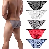Summer Code Men's Sexy Briefs Elastic Ruched Back Bikini Underwear Pack
