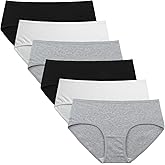 INNERSY Womens Underwear Cotton Hipster Panties Regular & Plus Size 6-Pack