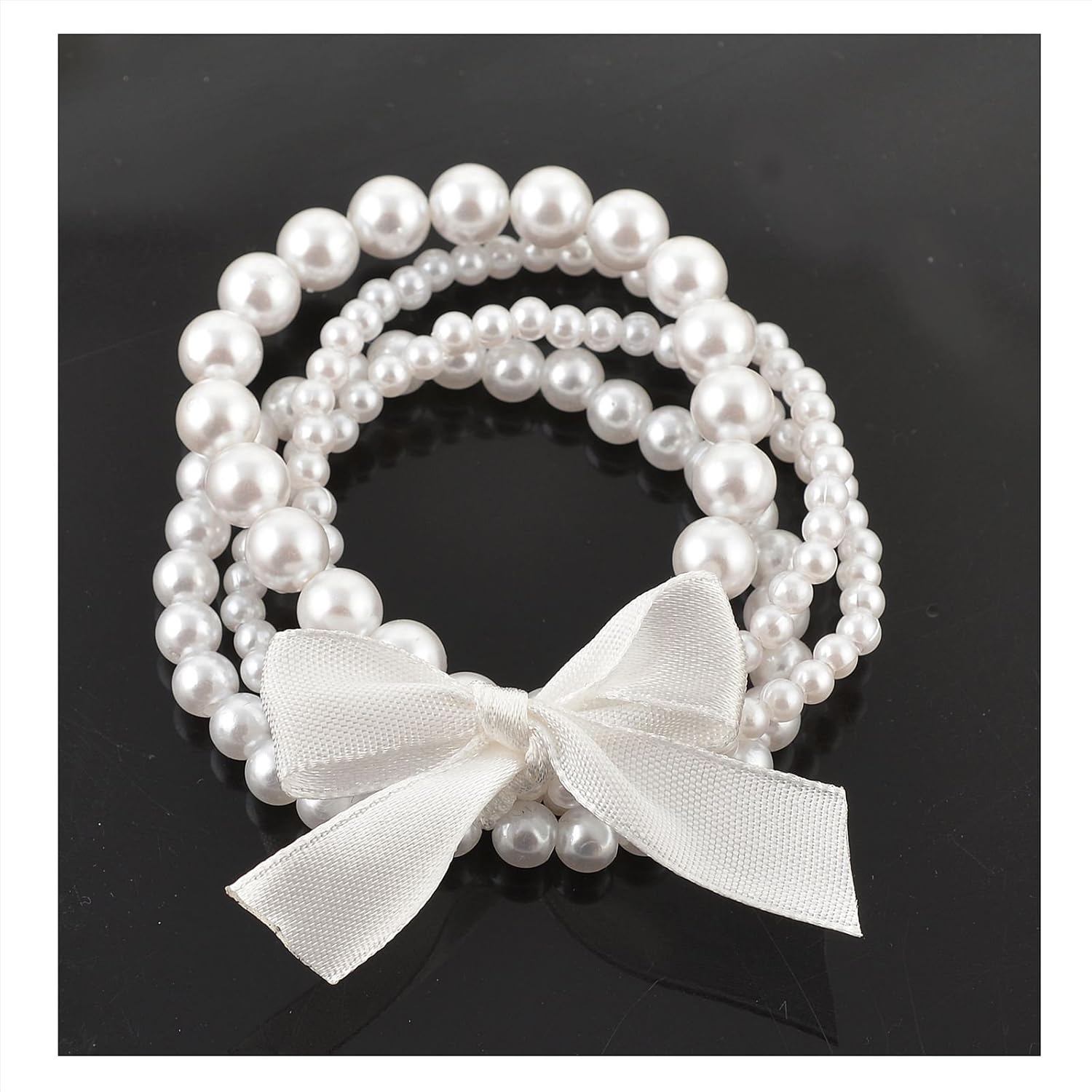 crayonflakes kids girls hand beaded multistrand stretchable bracelet with pearls