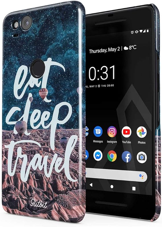 Amazon Com Glitbit Compatible With Google Pixel 2 Case Eat Sleep Travel Wanderlust Explore Adventure Lets Go Wander Lust Lets Get Lost Journey Thin Design Durable Hard Shell Plastic Protective Case Cover