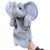 RIY Hand Puppet - Forest Animals Friends Educational Puppets Elephant | Soft Puppets for Kids Toddlers, Washable Puppet Gloves for Pretend Play, Easter Christmas Birthday Holiday Gift