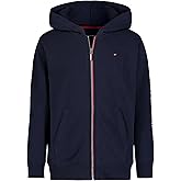 Tommy Hilfiger boys Long Sleeve Fleece Full Zip Hoodie With Front Pockets