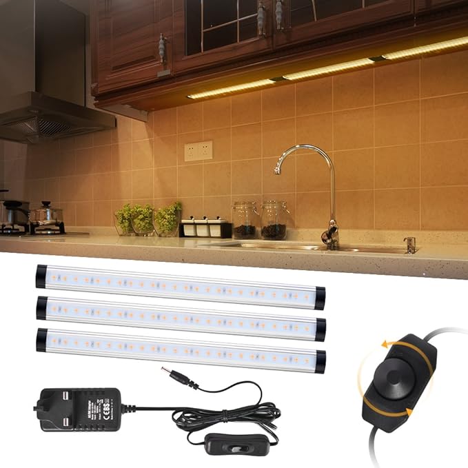 LED Under Lighting Bar, Dimmable Kitchen LED Lighting Kit
