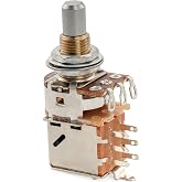 Musiclily Pro A500K Brass Pot Metric Solid Standard Shaft 9.5mm Push-Pull | Audio Taper Potentiometer, for Electric Guitar Bass