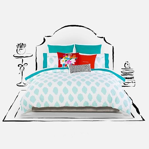 Amazon Com Ks Home Kate Spade Painted Ogee 2 Piece Comforter Set