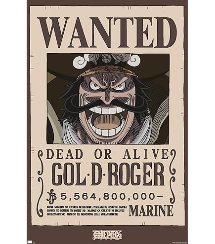 One Piece - Black Beard Wanted Poster Wall Poster : Amazon.ca: Home