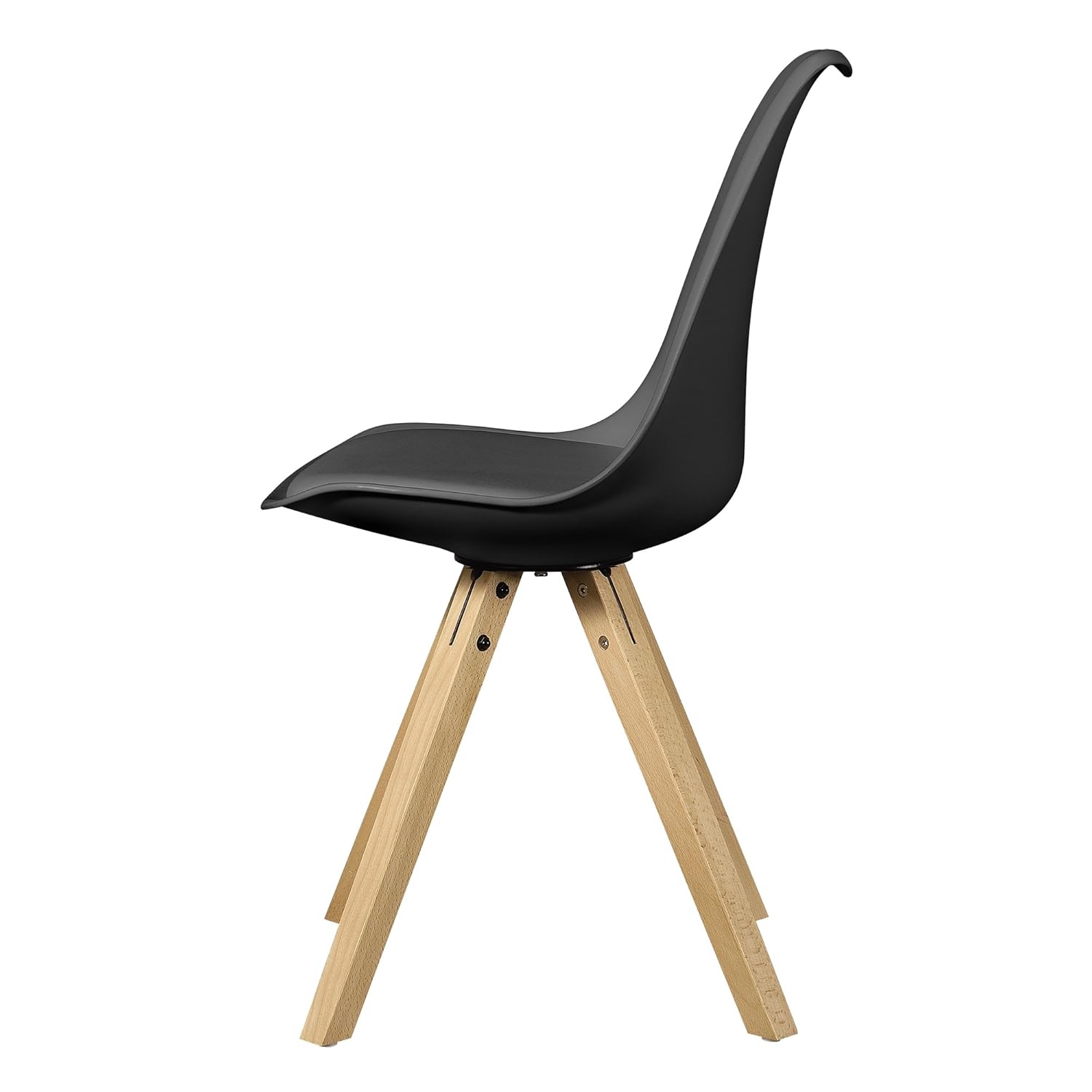 En casa reg 2x Sillas De Comedor Negras Tapizadas Sillas De Cocina De