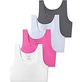 SALIA GIRL Starter Bras for Kids 7-12 Seamless Training Bra for Girls 8-10 No Pads, Double Layer on Chest