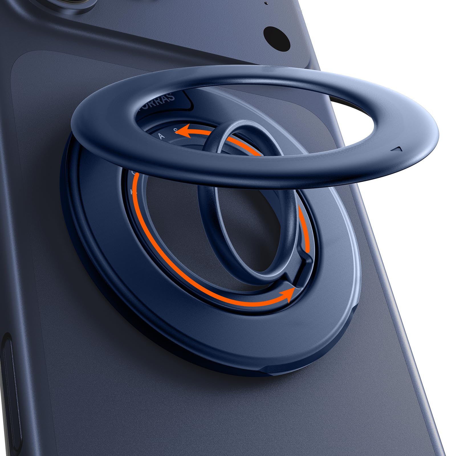 TORRAS 2025 Flagship Magnetic Phone Grip Ring Holder Kickstand [2-Sided Magnetic] [360 Rotation] Fit for MagSafe Accessories for iPhone 17 16 15 14 13 12 11 Samsung, Google, Blue
