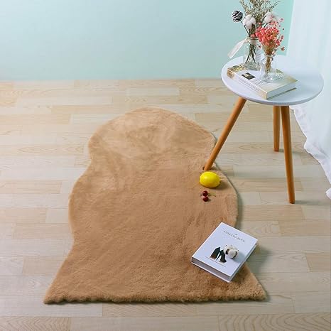 Faux Fur Rabbit Rug 60 X 90cm Soft Anti Skid Fluffy Area Floor Carpet Livingroom Sisal Seagrass Area Rugs Home Garden
