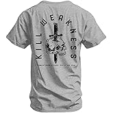 Combat Iron Men's Graphic T-Shirt | Kill Weakness | Athletic Fit, Tagless Comfort