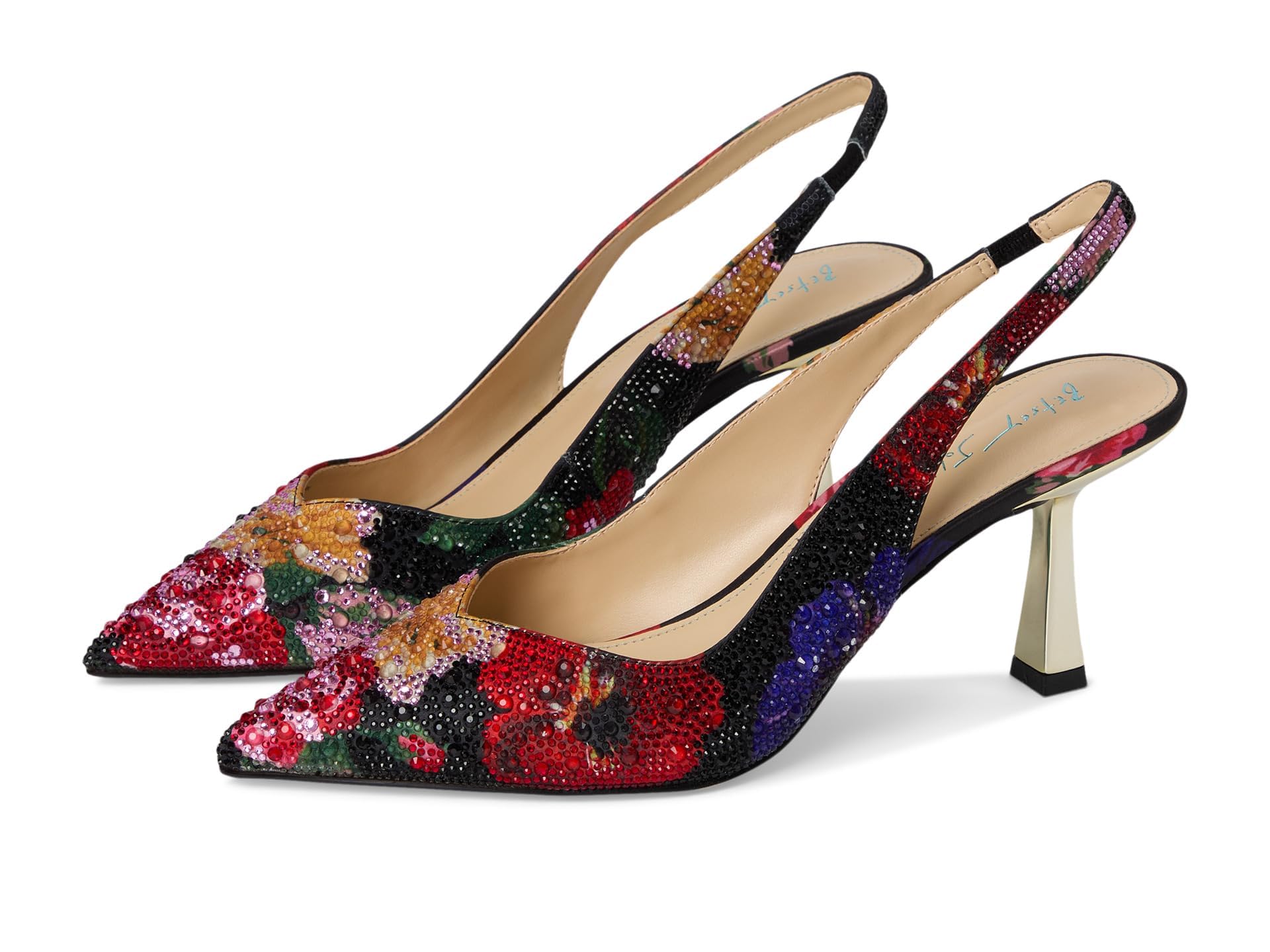 Betsey Johnson Women’s SB-Clark Pump, Black Floral Multi, 9