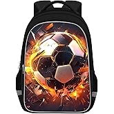 TILYTADLY School Backpack for Boys - Soccer Boys Backpack for Kids Children Teens Elementary Middle School - Students Bag for Ages 6-18,17″Bookbag Multifunctional Large Capacity