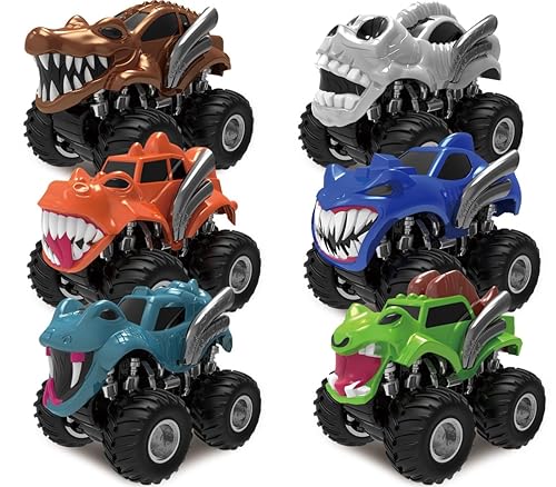 JOYIN Pack Monster Friction Powered Truck Vehicles Big Tire Wheel Car  Playset in Kuwait Whizz Play Vehicles