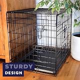 Dog Crates Plus Medium Foldable Dog Crate 30 Inch Two Doors Black view 7