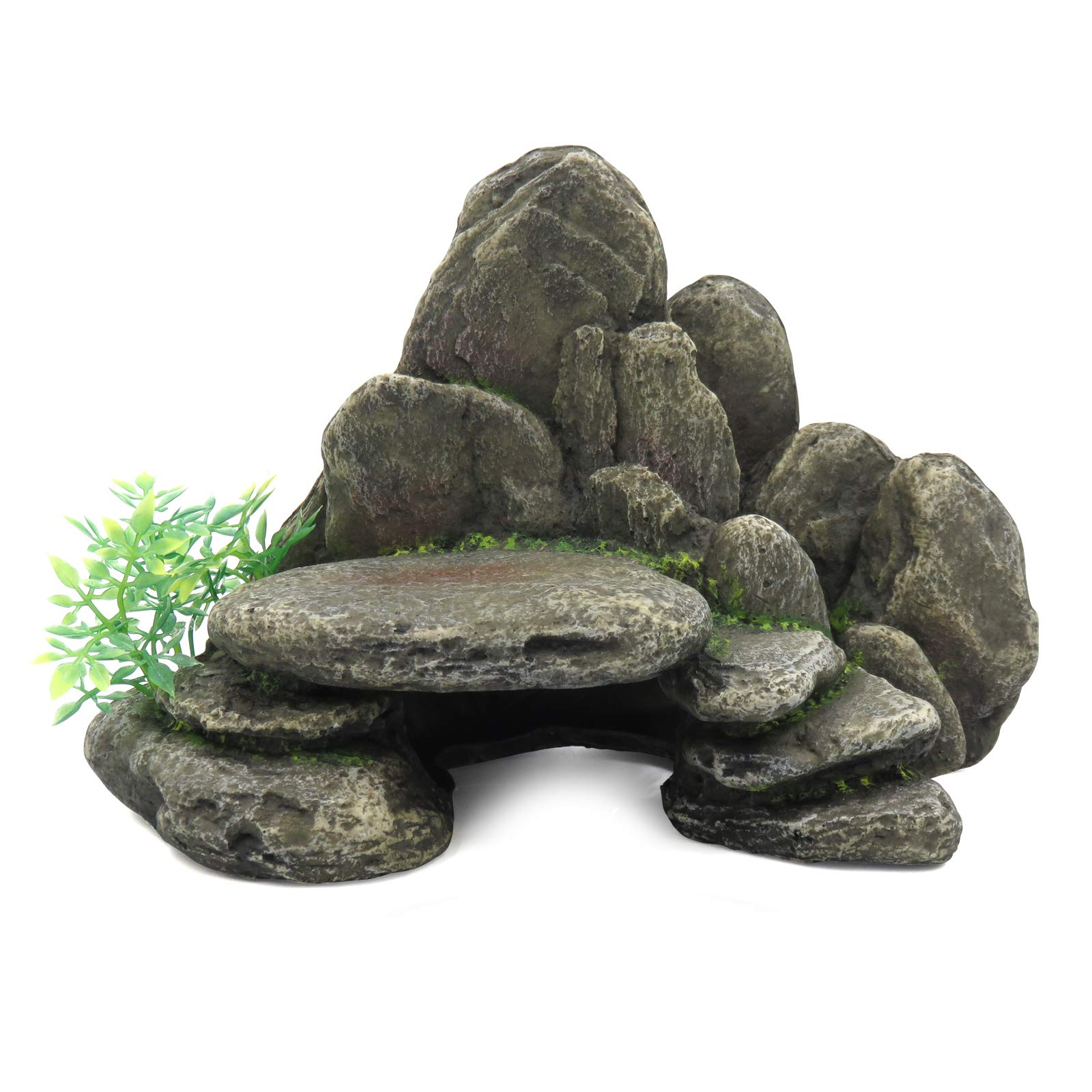 CLASSIC Rocky Ledge Aquarium Ornament 235mm – Natural Stone Effect Fish Tank Decoration