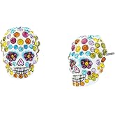 Betsey Johnson Jewelry Women's Sugar Skull Stud Earrings