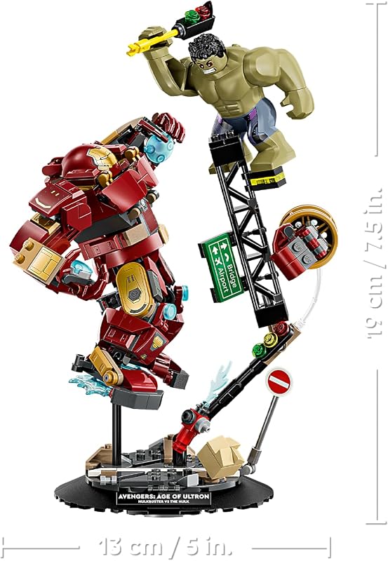 | Marvel Duell der Giganten: Hulkbuster vs. Hulk - Superhelden Spielzeug mit Actionfigur und 2 Minifiguren, darunter Iron Man - Avengers Geschenk für Jungen ab 9 Jahren, Mädchen und Fans - 76343 — Foto 7 von 8