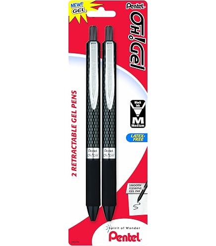 Amazon.com: Pentel Oh! Gel Retractable Gel Pen, Medium Line, Black