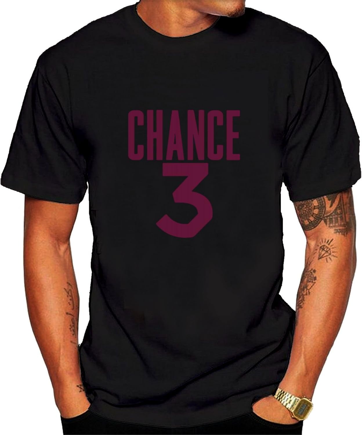 Amazon Com Wearehere Tee Men S Chance 3 The Rapper T Shirts Gray