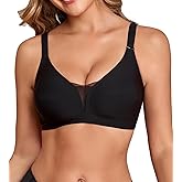 Bras for Women No Underwire Comfy W Strip Jelly Bra for Women Sexy Deep V Mesh Tshirt Seamless Everyday Bras