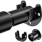 Mavivegue Closet Rods for Hanging Clothes,17 to 70 Inches Stepless Adjustable Metal Closet Rod, Heavy Duty Tension Rod, Extra