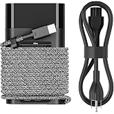 DJW 65W USB C Laptop Charger Compatible with HP Spectre x360,Envy,Elitebook x360,Pavilion, Elite x2,Chromebook,Omnibook,Dragonfly,Zbook,ProBook Travel Computer Charger USB Type C AC Power Adapter
