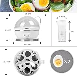 Duronic EB27 WE Electric Egg Boiler 7 Eggs 400W Steamer Omelette Maker view 2