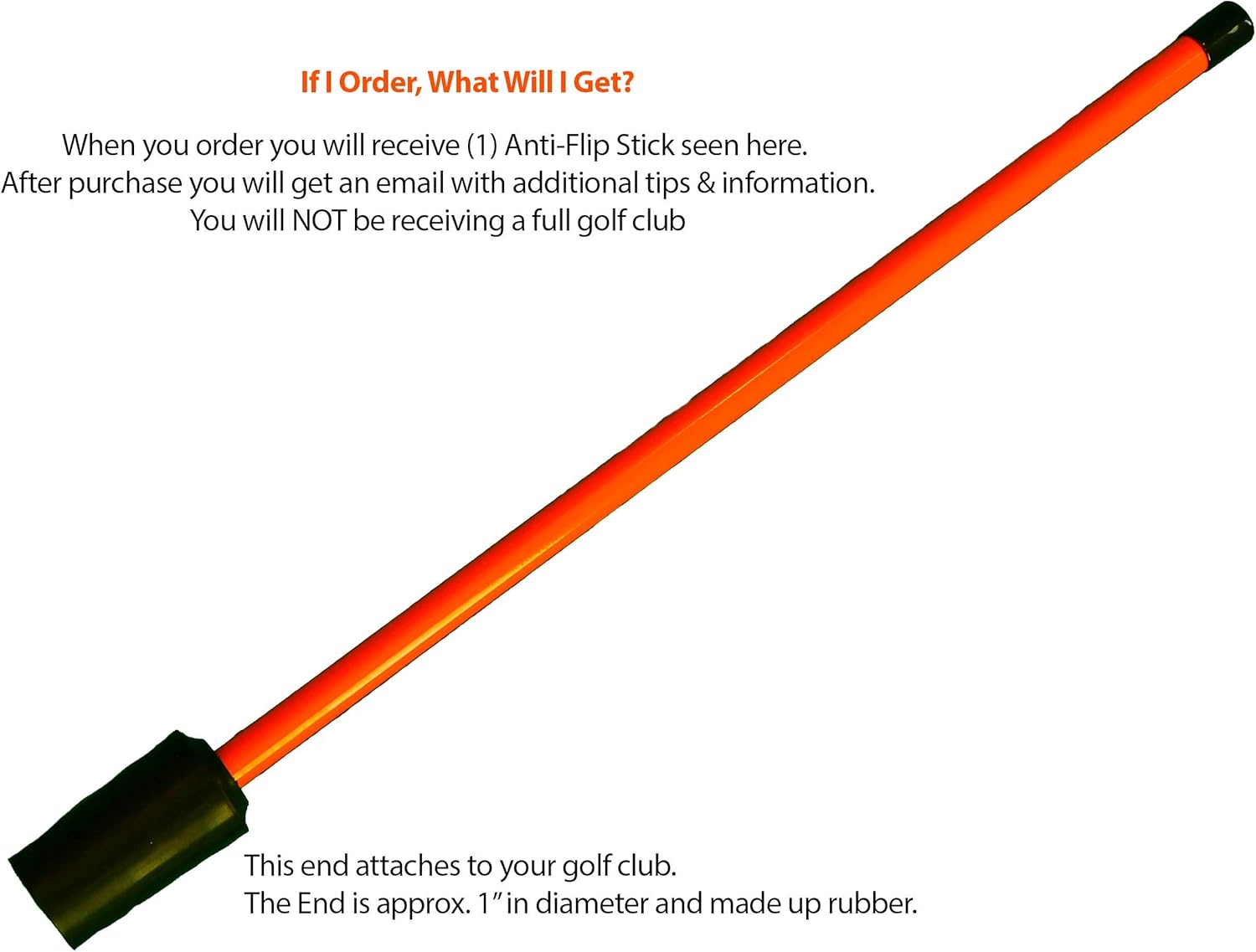 Anti-Flip Stick; Impact Golf Swing Training Aid | Teaches Proper Impact & Swing Plane | Golf Swing Trainer | Golf Chipping Practice Aid : Sports & Outdoors