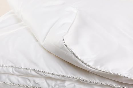 Baumwoll Satin Seiden Bettdecke 'Classic', Bezug: 100% BW Satin, Füllung: 100% Maulbeerseide, Sommerfüllung