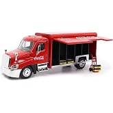 Coca-Cola 1/50 Beverage Delivery Truck With 2 Sliding doors, handcart and 2 bottle cases