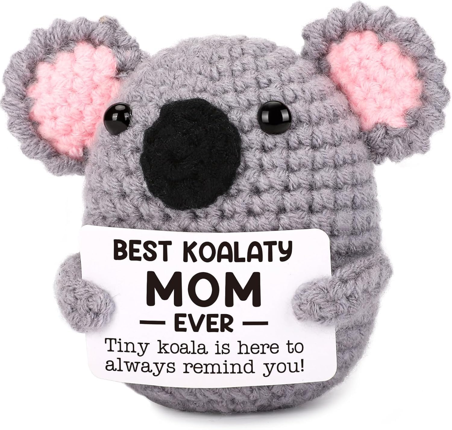 ALUNME Christmas Koala Mom Gifts from Daughter Son Birthday for Mom Mama Stepmom Mother in Law Best Moms Stocking Stuffers Funny Cute Handmade Emotional Positive Crochet Animals(beat koalaty mom) โ image 1