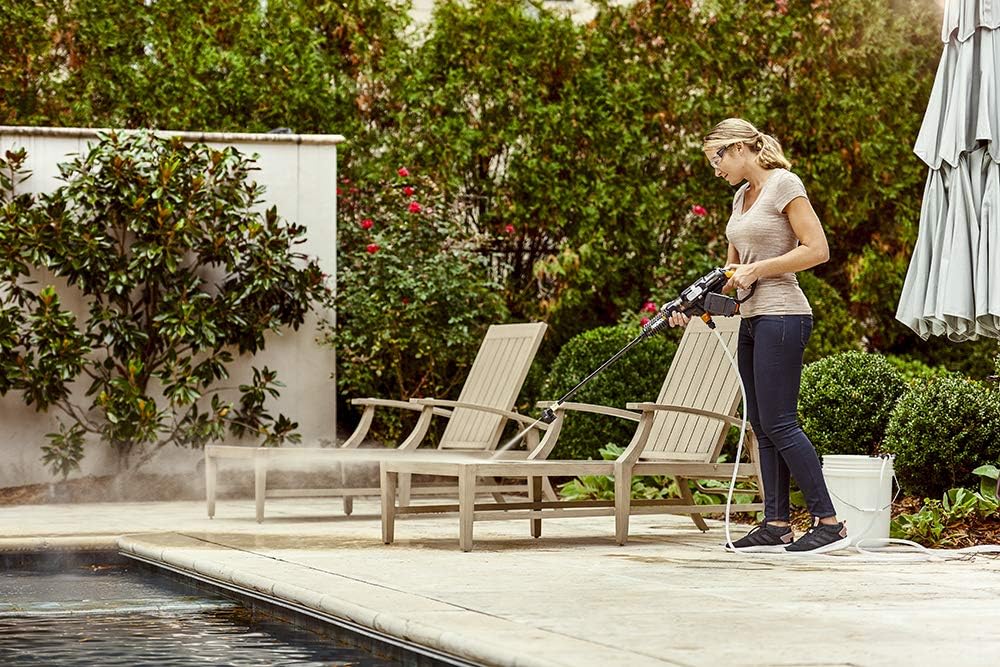 WORX WG644 40V Power Share Hydroshot Portable Power Cleaner (2x20V Batteries), Black and Orange : Garden & Outdoor