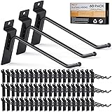 INCLY 60 Pack Slatwall Hooks, 6 Inch Heavy Duty