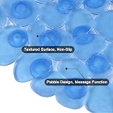 WELTRXE Bath Mat Non Slip Anti Mould 69 x 36 cm Blue Pebble PVC view 4