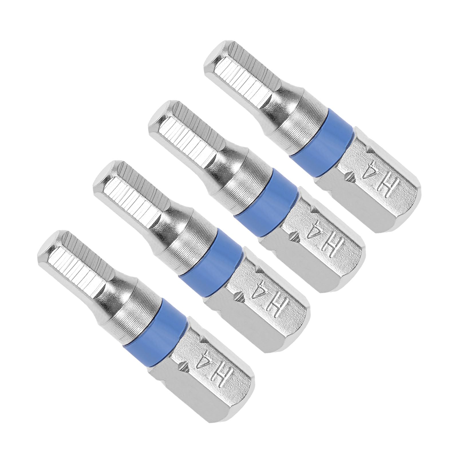 CoCud Hex Screwdriver Bits, 25mm Length 1/4" Hex Shank H4, S2 Steel Hexagon Head Screwdriver Bit - (Applications: for Automobile Repair), 4-Pieces