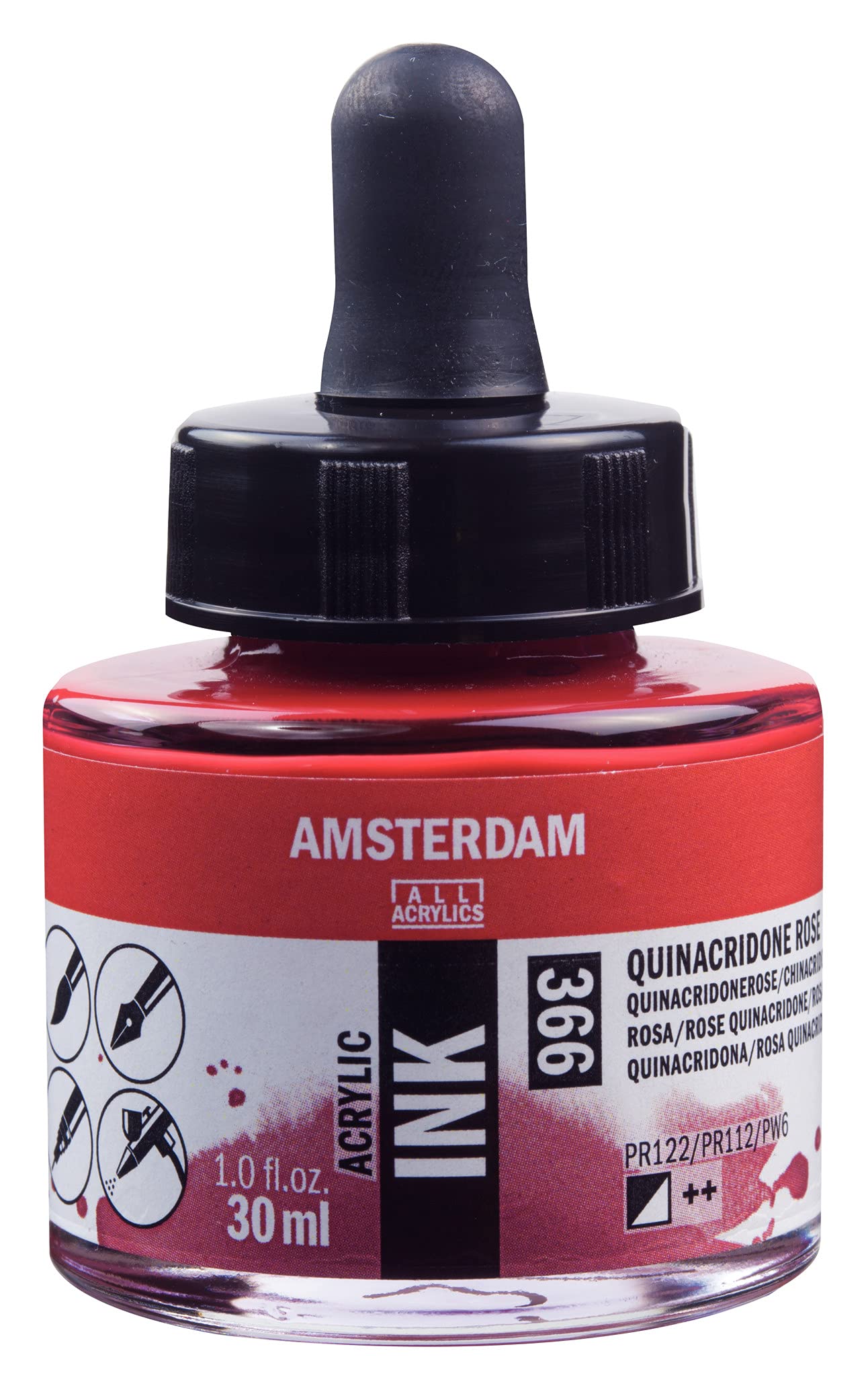 Amsterdam ACRYLC Ink QUINA, Quinacridone Rose, One Size