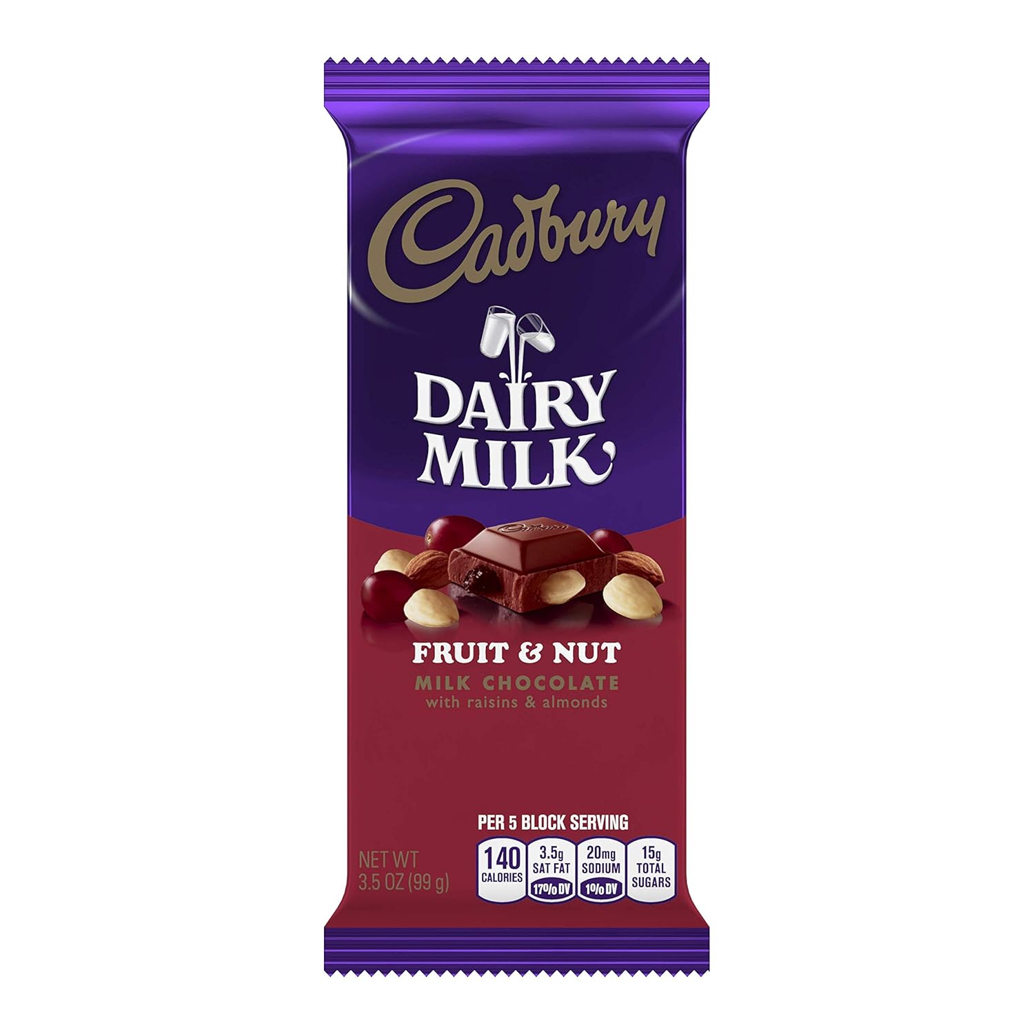 CADBURY DAIRY MILK Chocolate Bar, 3.5oz 