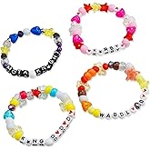 Cute Pink Friendship Bracelets Set, Beaded Bracelet for Friendship, Stretch Bracelets Elastic Layering Boho Jewelry, Gifts for Family Friends, Christmas Easter Holiday Birthday Gifts