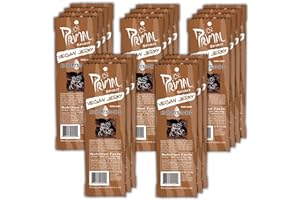 PRIMAL SPIRIT FOODS Primal Spirit Vegan Jerky – “Classic Flavor” – Hickory Smoked, 10 g. Plant Based Protein per oz., Certified Non-GMO, No Preservatives, Sports Friendly Packaging (18 Pack, 1 oz. ea.)