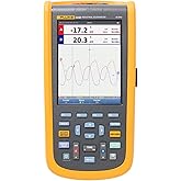 Fluke 123B Industrial ScopeMeter Hand-held Oscilloscope, 2 Input Channels, 20 MHZ Bandwidth, SCC120 Kit