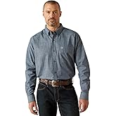 ARIAT Men Trent Classic Fit Shirt Chambray Blue