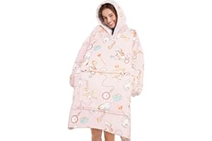 Narecte Oversized Blanket Hoodie Blanket for Women,Wearable Blanket Adult Giant Hoodie Cozy Sweatshirt Kawaii Stuff,Birthday Gifts for Women, for Sister,Teen Girl Gifts Rabbit Year Exclusive