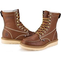 SUREWAY Mens 8 in Wedge Moc Soft/Steel Toe Work