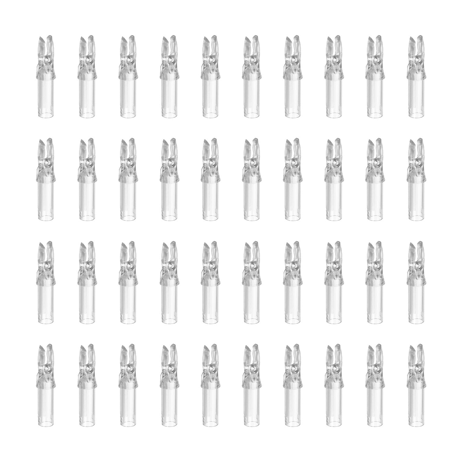 PATIKIL Archery Arrow Nocks 6.2mm 0.244", 40 Pack Insert Arrow Nock Replacement for Shooting, Clear
