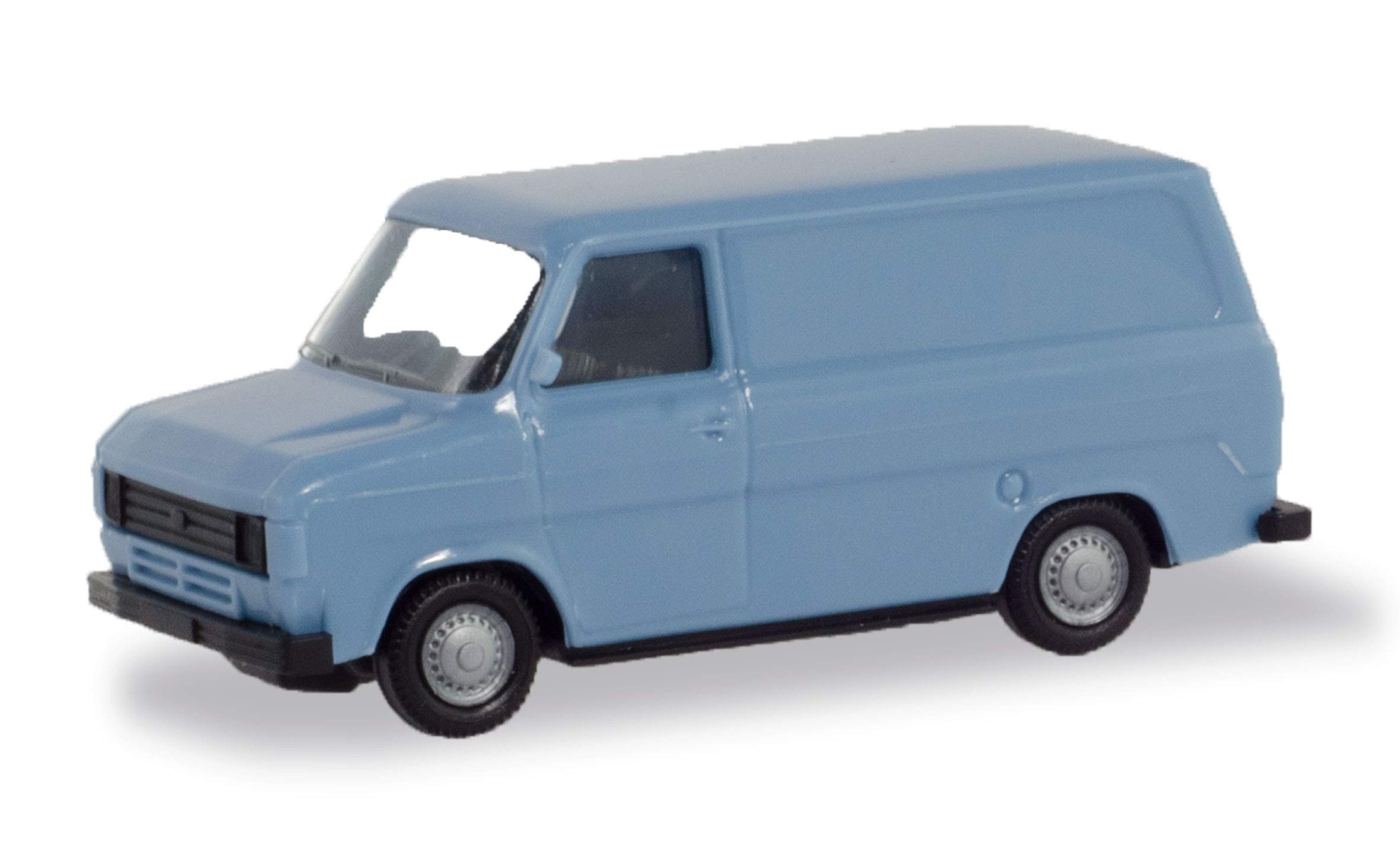herpa Ford Transit box, pastel blue miniature for touch-ups and collection